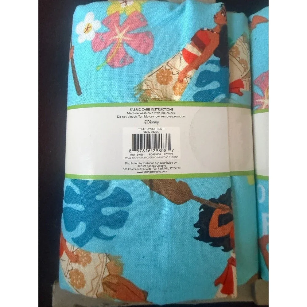 Disney Moana True To Your Heart 100% Cotton Fabric 1 Yard 36